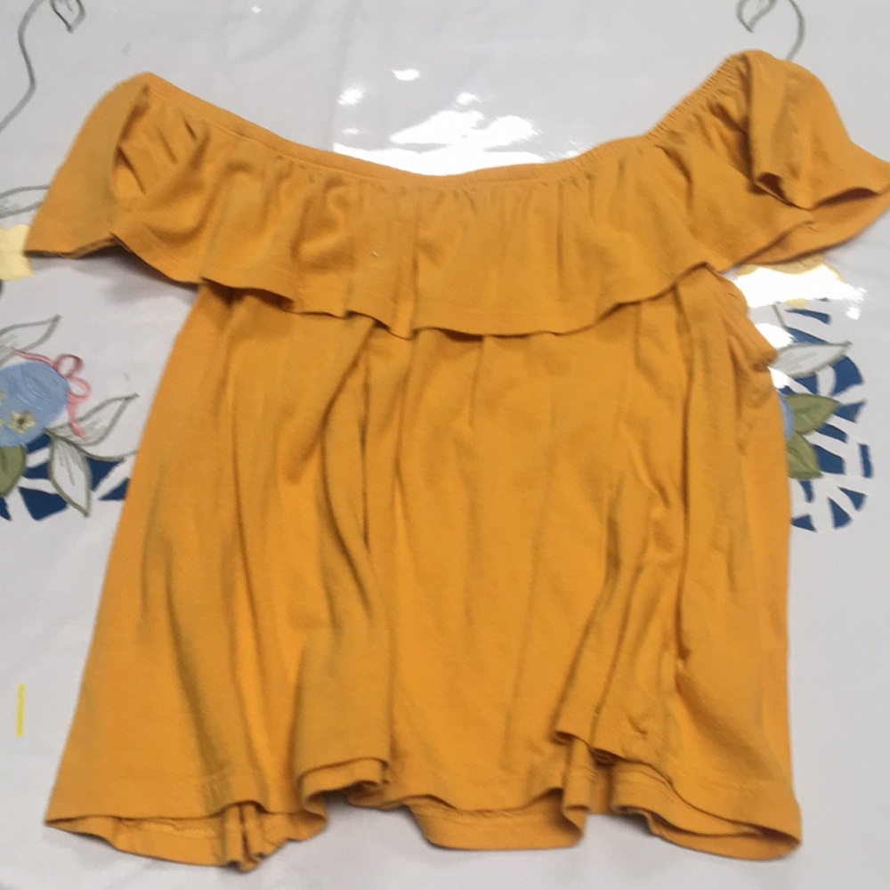 Yellow orange crop top
